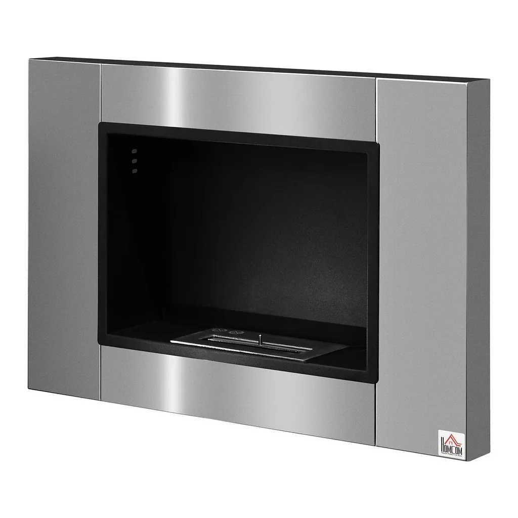 Ethanol-Kamin Bio-Ethanol-Brenner 1,5 L 2,5 Stdn. Brenndauer kein Rauch Edelstahl 80 x 14 x 54 cm