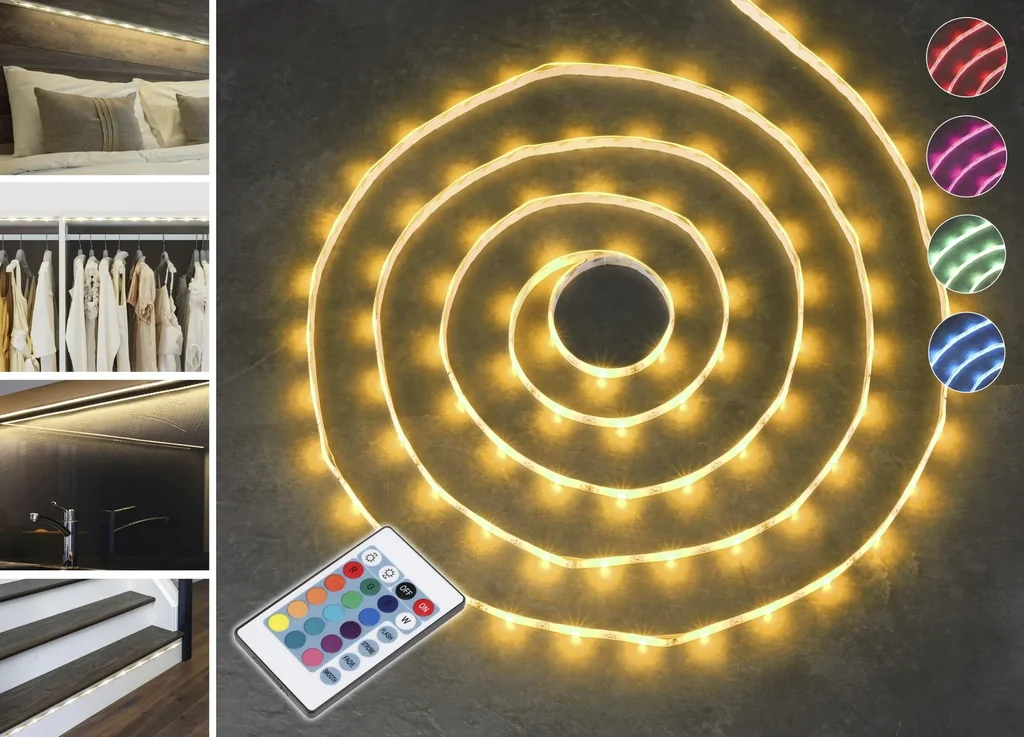 Lichtband 5 m mit Farbwechsel und Fernbedienung