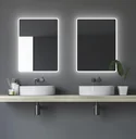Badezimmerspiegel mit Beleuchtung, "Moon" - 180 x 70 cm - mit umlaufenden Raumlicht - Lichtfarbe neutralweiß