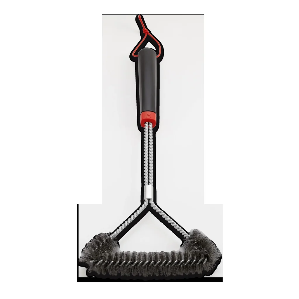 Dreiseitige Grillbürste, 46 cm