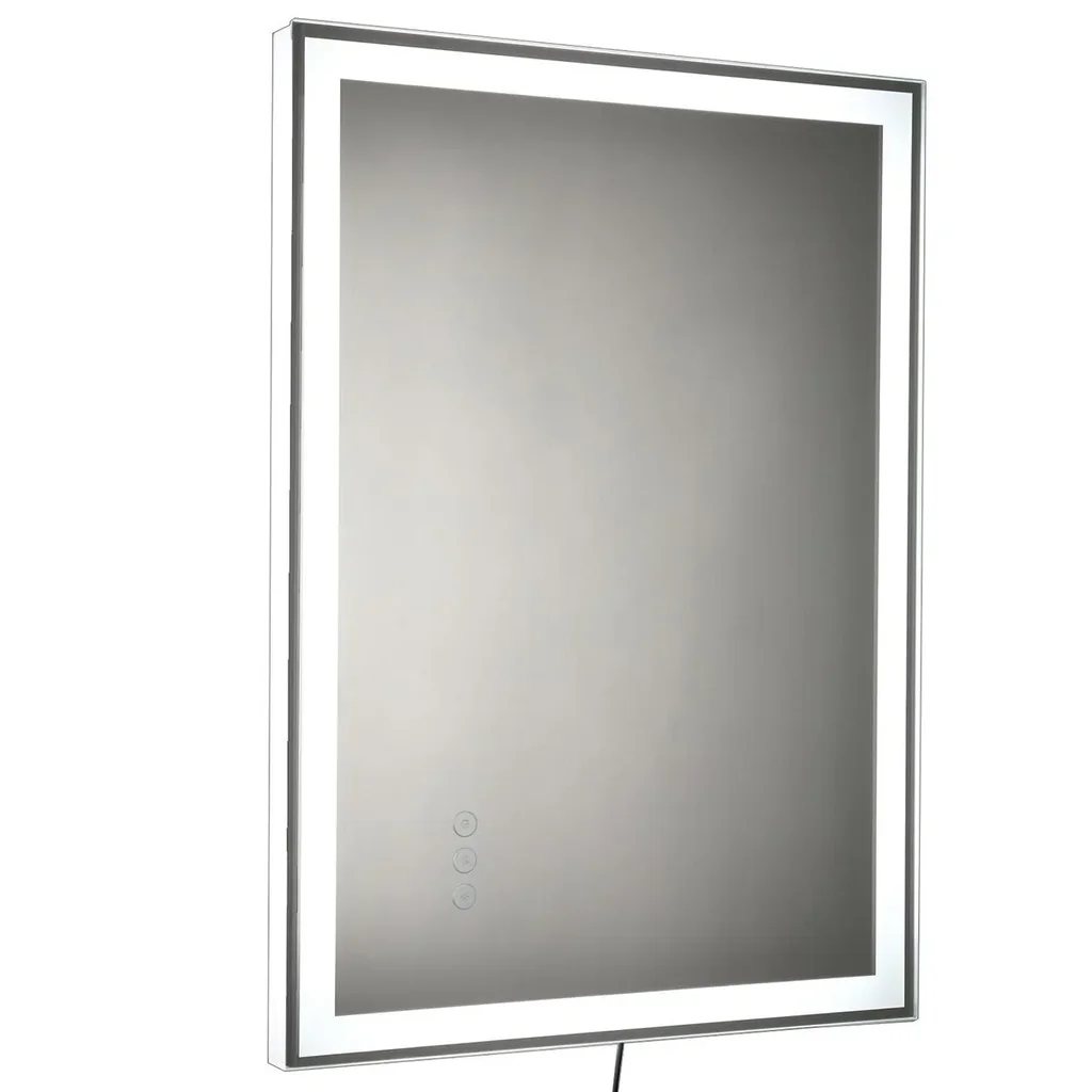 LED-Spiegel mit Touch-Schalter silber