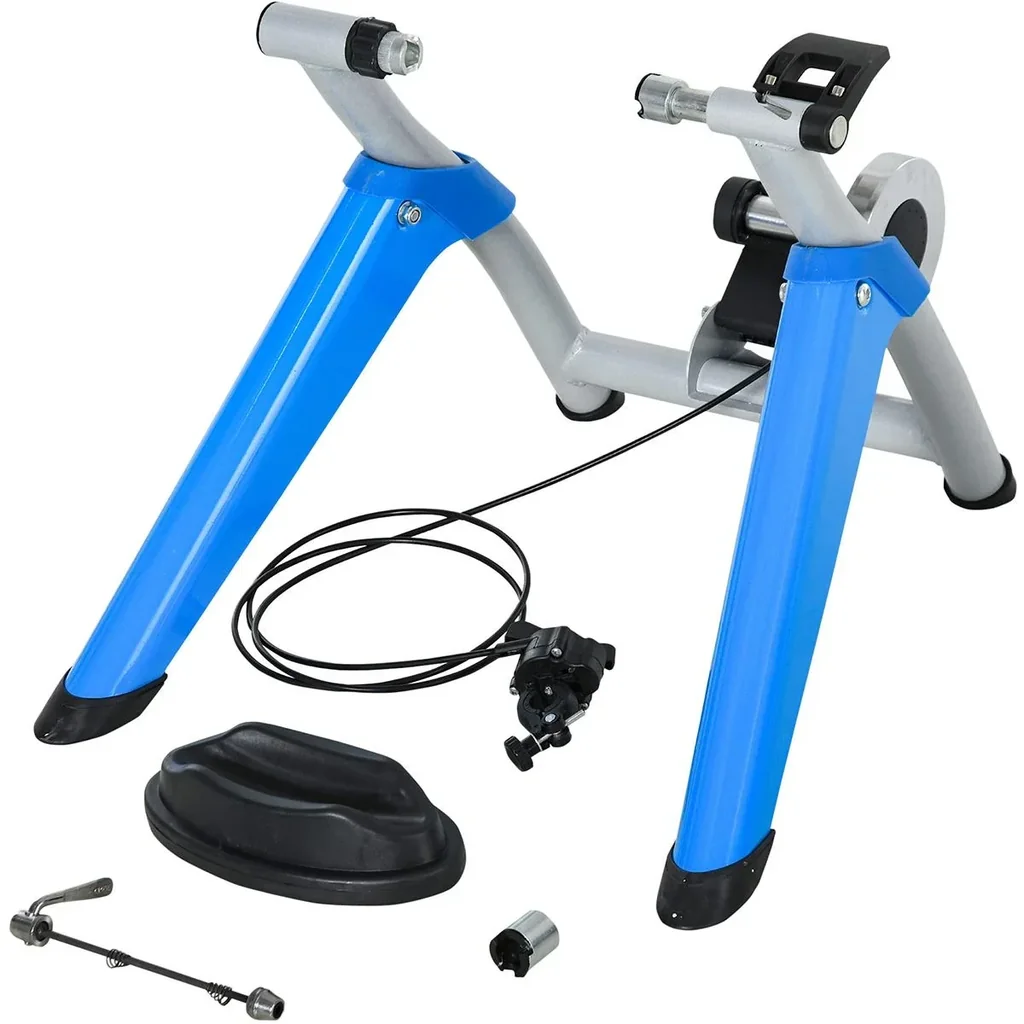 Fahrradtrainer mit Magnetbremse blau/silber