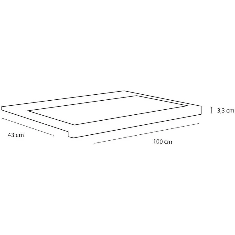 Concept Waschbecken Polybeton 2gaten 100cm schwartz