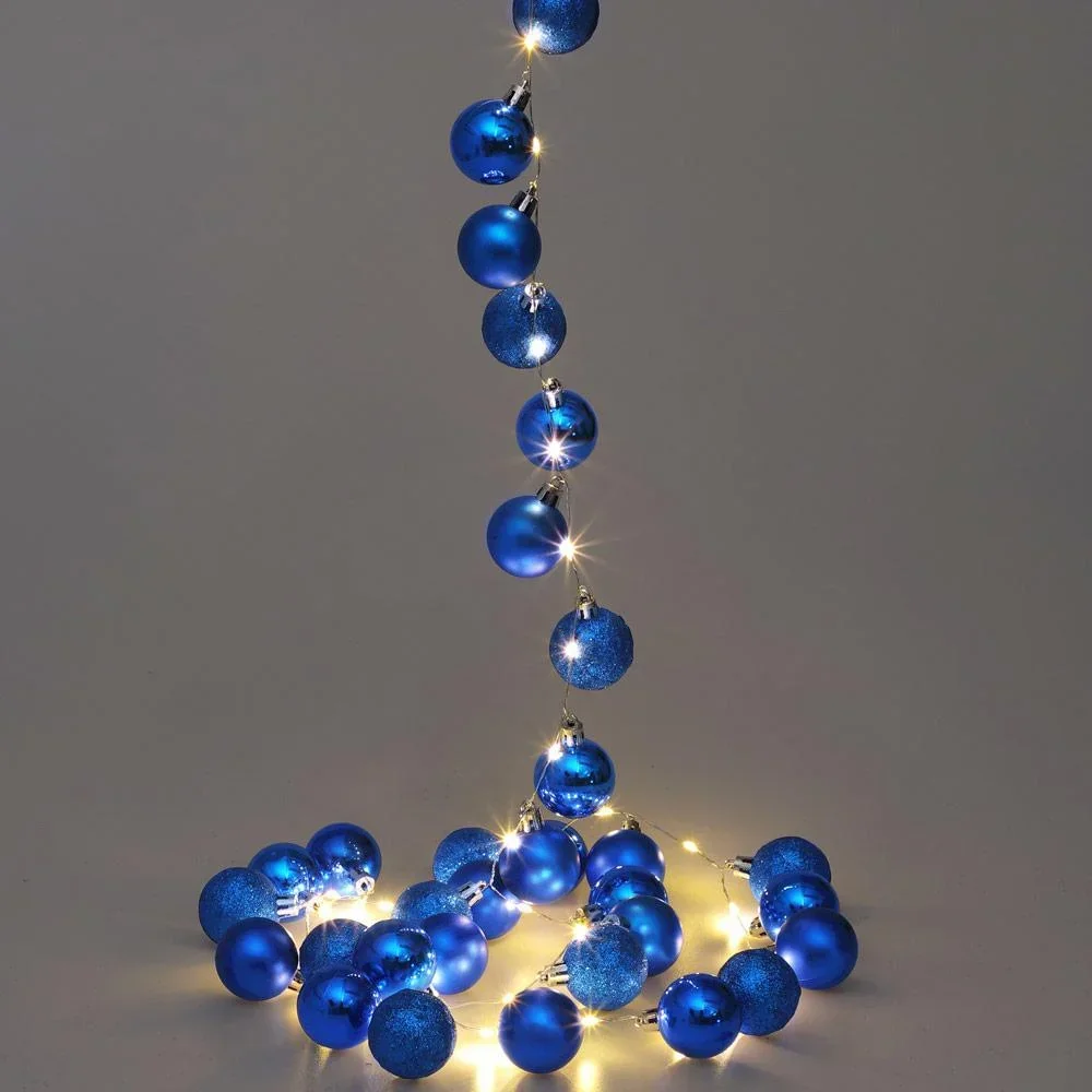 Weihnachtsbeleuchtung Kugeln 40-LED - Blau - 2m