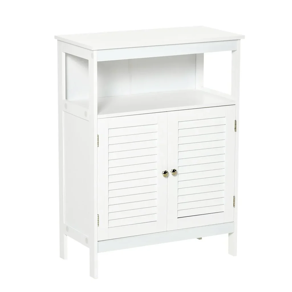 Badschrank Badmöbel Badezimmerschrank Nachtschrank Küchenschrank Mehrzweckschrank Holz Weiß MDF 60 x 30 x 81,6 cm