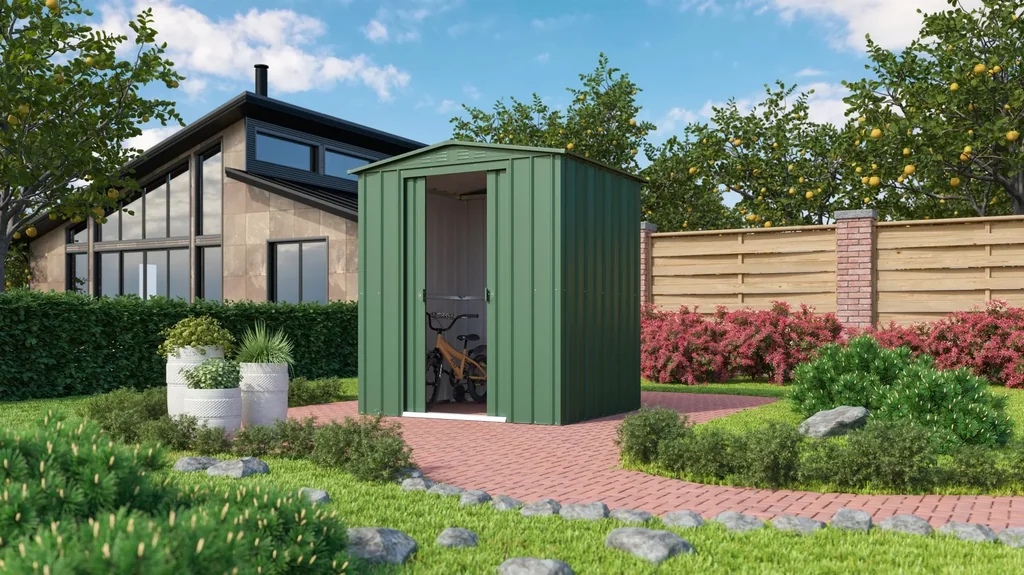 Gerätehaus Gartenmanager Dream 65, jade