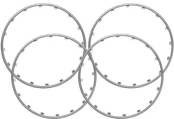 Rim Ringz Felgenring, 15 Zoll, Farbe silber
