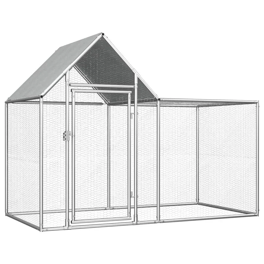 Hühnerstall 2x1x1,5 m Stahl verzinkt