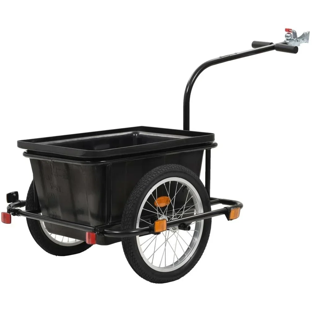 Fahrradanhänger 50 L schwarz