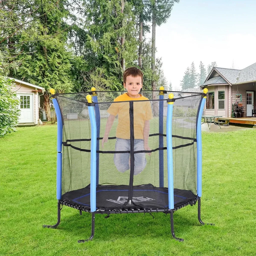 Mini-Trampolin für Kinder schwarz/blau
