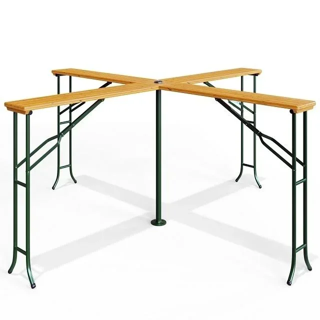 Stehtisch Quattro 241x241x104cm mit Sonnenschirmhalterung