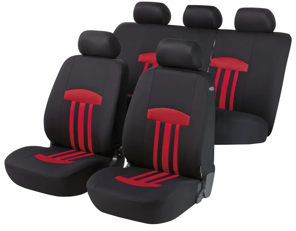 Auto Sitzbezüge ZIPP-IT Basic Kent rot mit Reissverschluss System