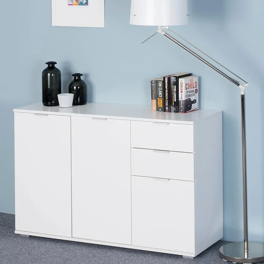 Sideboard Alba | Schubladenschrank | Weiß mit