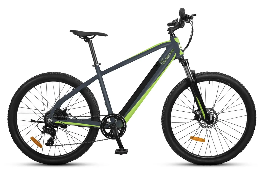 Unisex E-Racing Mountain Bike 27,5 Zoll, 7-Gang Kettenschaltung, grau, RR