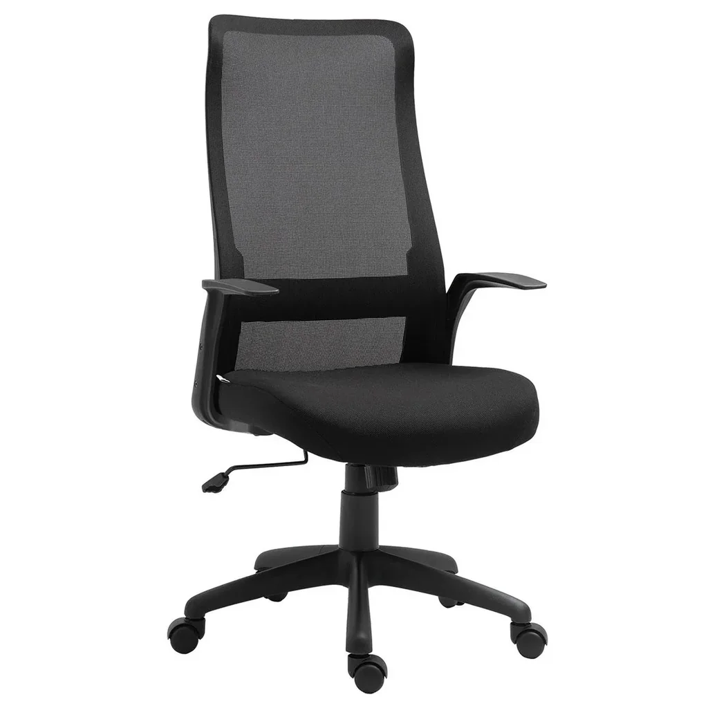 Bürostuhl Kopflehne Home-Office-Stuhl höhenverstellbarer Schreibtischstuhl ergonomisch 360°-Drehräder Büro Schaumstoff N