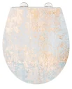Premium WC-Sitz Agate mit Relief, aus antibakteriellem Duroplast, mit Absenkautomatik