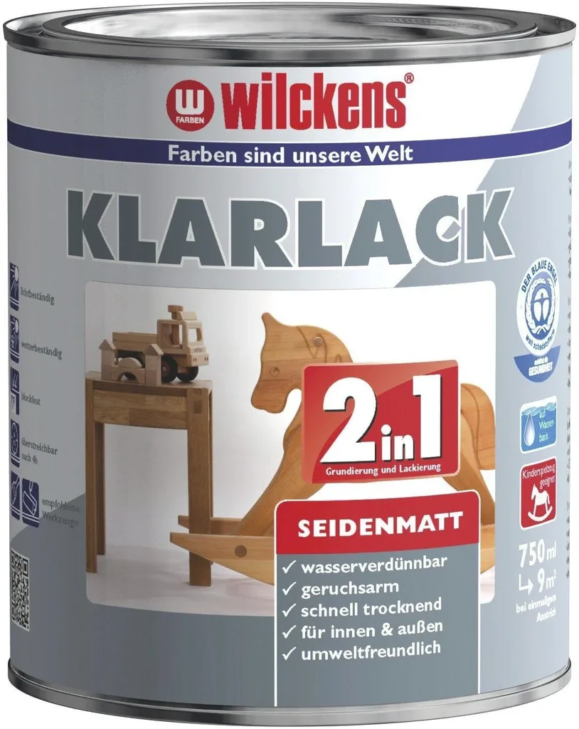 2in1 Klarlack seidenmatt Farblos 750 ml