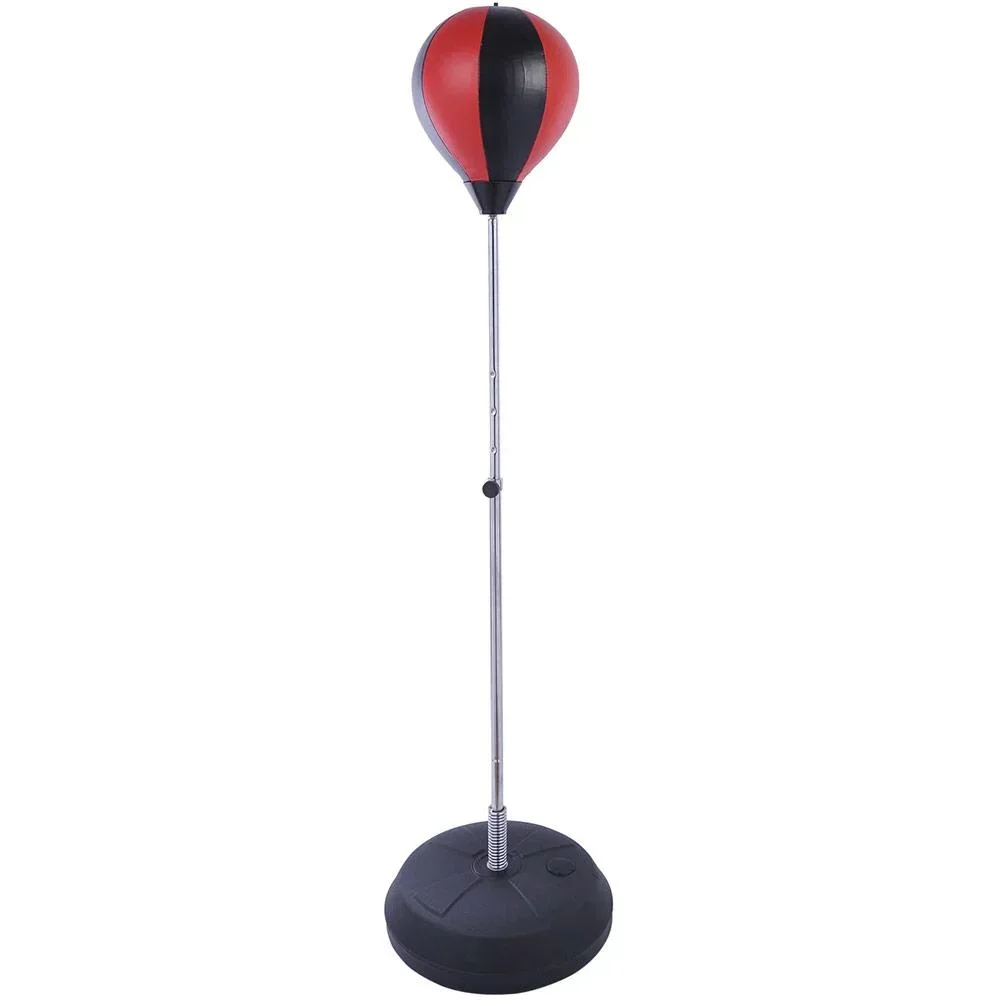 Punchingball-Set mit Boxhandschuhe schwarz/silber/rot