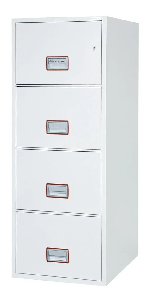 Aktenschrank World Class Vertical Fire File mit 4 Schubladen und Schlüsselschloss