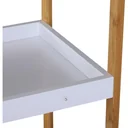 Badregal Standregal Lagerregal Küchenregal 5 Ablagen Bambus + MDF 32 x 30 x 130 cm