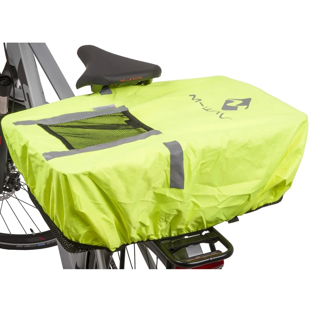 Regenhaube/ Regenschutz neongelb mit Reflexstreifen