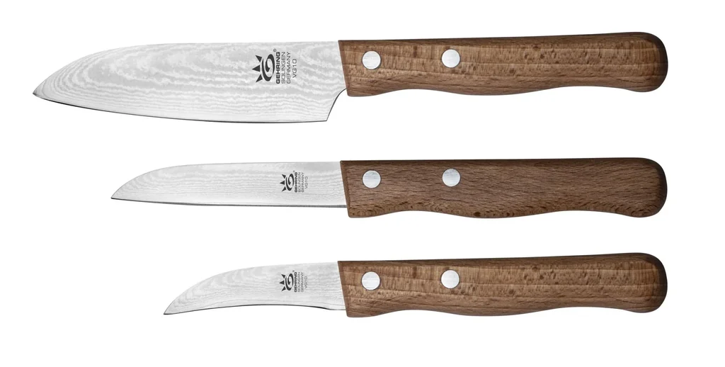 Damast Messerset Medi, 3-teilig