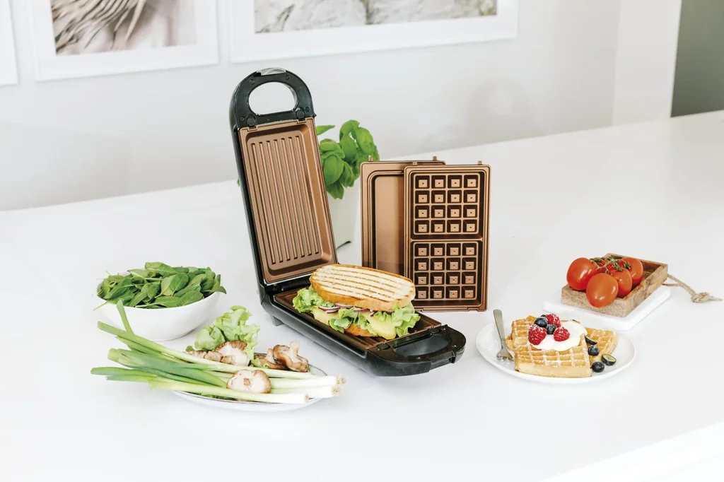 Copperline Flipswitch Multifunktionsgrill, 800 W inklusive Rezeptheft