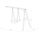 Nest-Anbauschaukel Roxy Weiß/braun