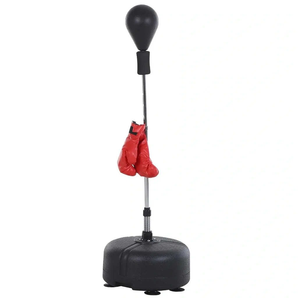 Punchingball-Set mit Boxhandschuhe schwarz/rot