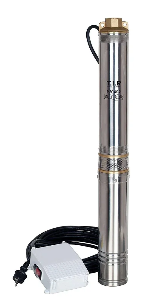 Tiefbrunnenpumpe MSC 4/10, Edelstahl, 4 Zoll bis 5.500 l/h Fördermenge, bis 72m Förderhöhe