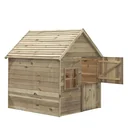 Spielhaus Louise Holz Deluxe Satteldach mit Boden 135 x 130 x 145 cm