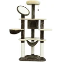 Katzenbaum Sisalsäulen 65x50x153 cm creme-kaffebraun
