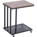Rollbarer Beistelltisch in C-Form