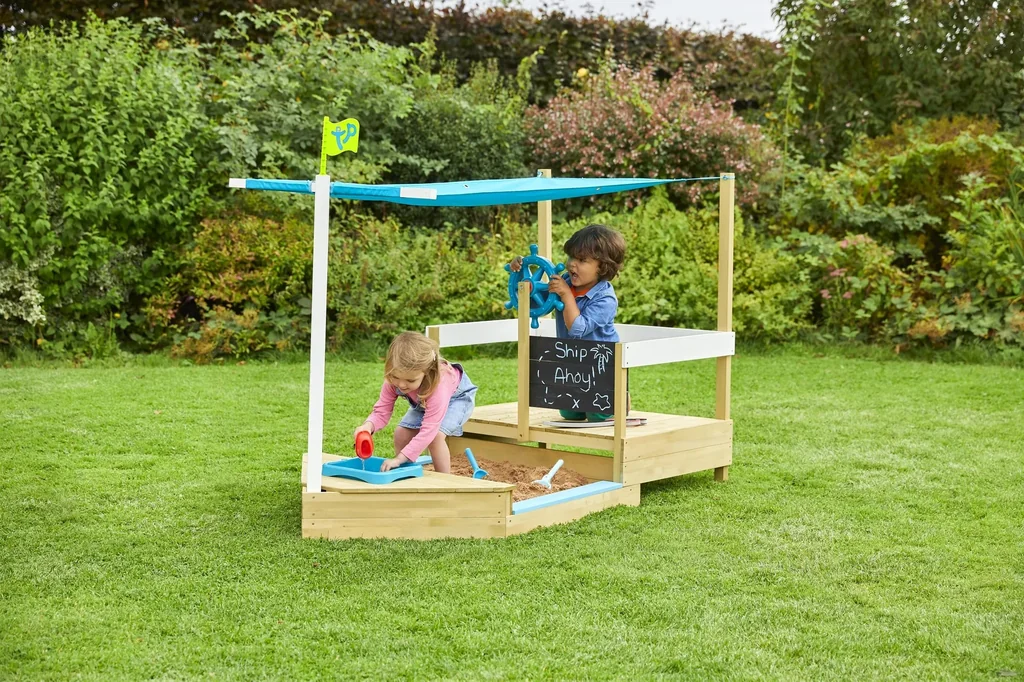 Holz Sandkasten Kinderspielboot AHOY