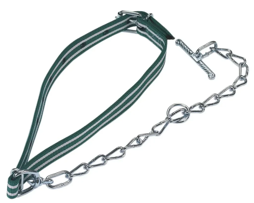 Kälberanbindung, komplett mit Kette aus Trevira