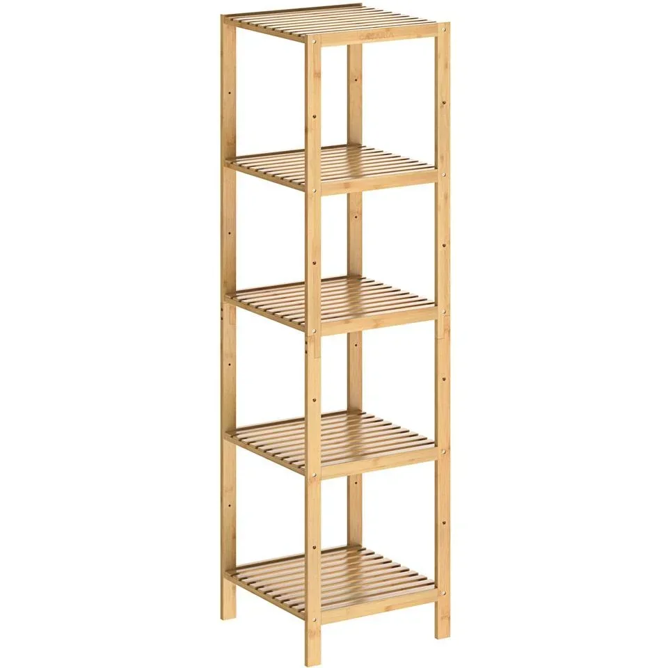 Stehende Bad-/Wohnzimmerschrank Bambus 140x33x33cm