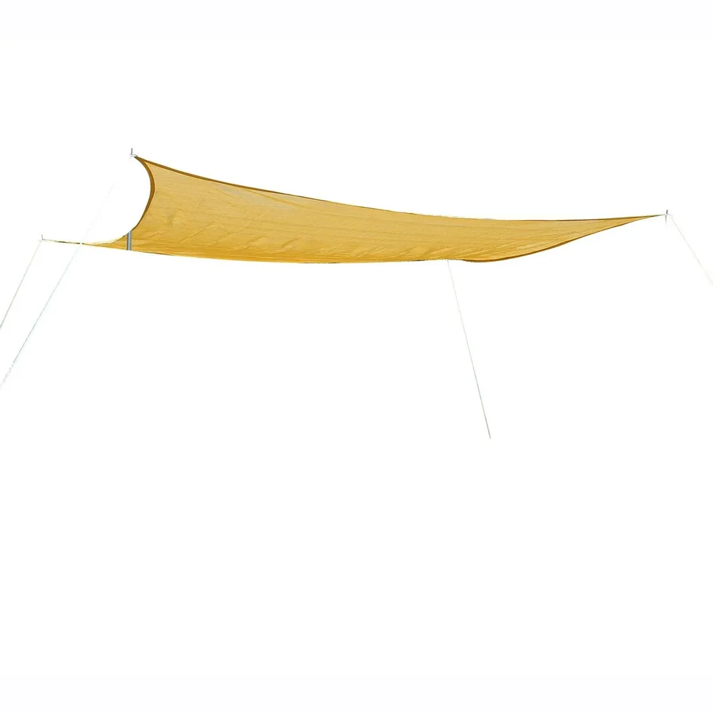 Ousunny Sonnensegel Sonnenschutz Rechteckig HDPE (Beige, 3x4m)