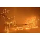 Nampook Weihnachtsbeleuchtung - Rentier mit Schlitten - 60 x 28 x 77 cm