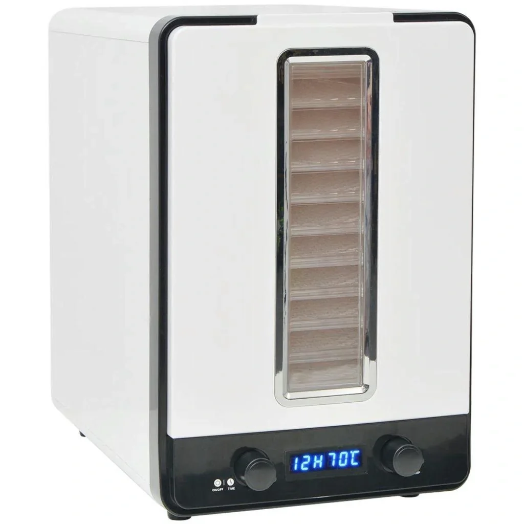 Lebensmitteltrockner mit 10 Tabletts 550 W weiß