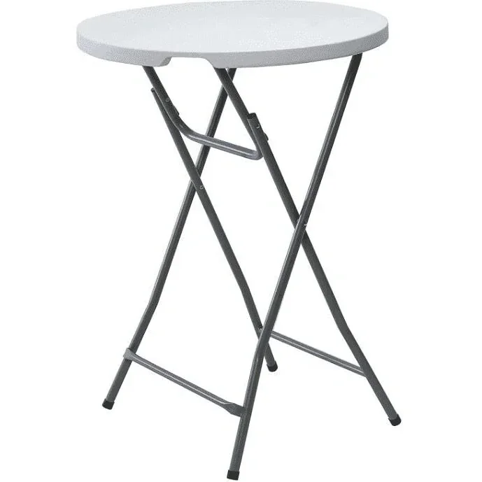 Klappbarer Stehtisch - 80 x 110 cm MIT weißem Bezug