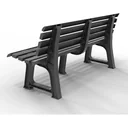 Gartenbank Orchidea anthrazit 145x49x74 cm
