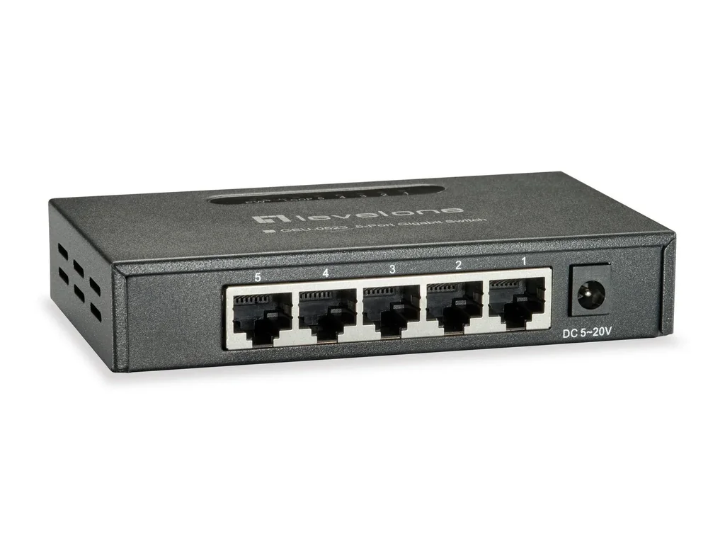 Switch 5x GE GEU-0523 Gigabit Metall
