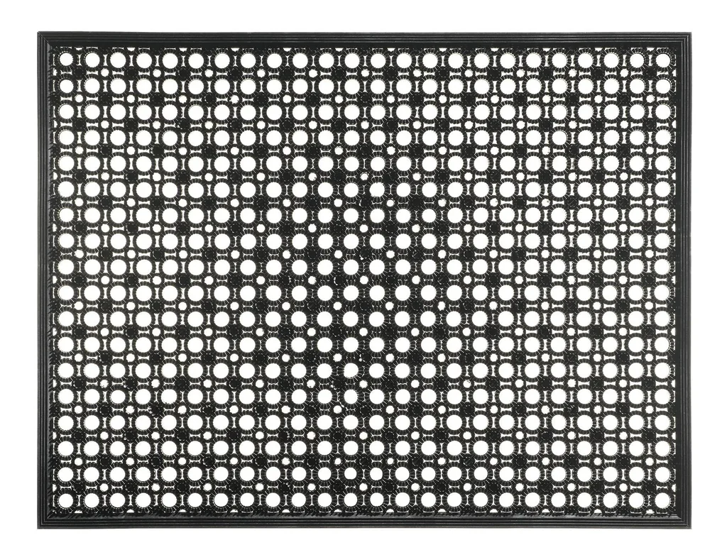Fußmatte Lizzy schwarz 48 x 62 cm mit Vinylborsten