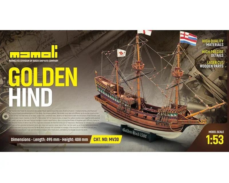 Bausatz Golden Hind Maßstab 1:53