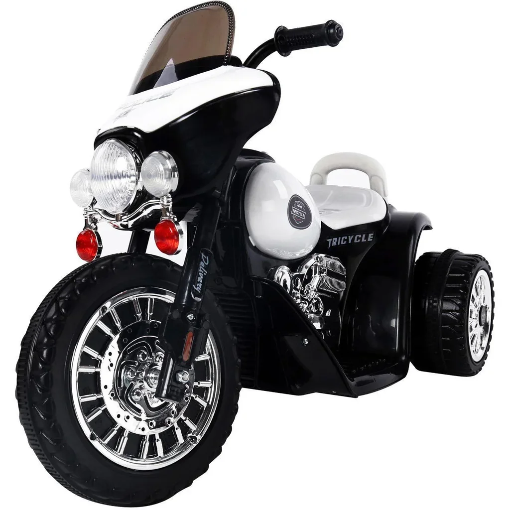 Elektromotorrad Kindermotorrad Schwarz-Weiß