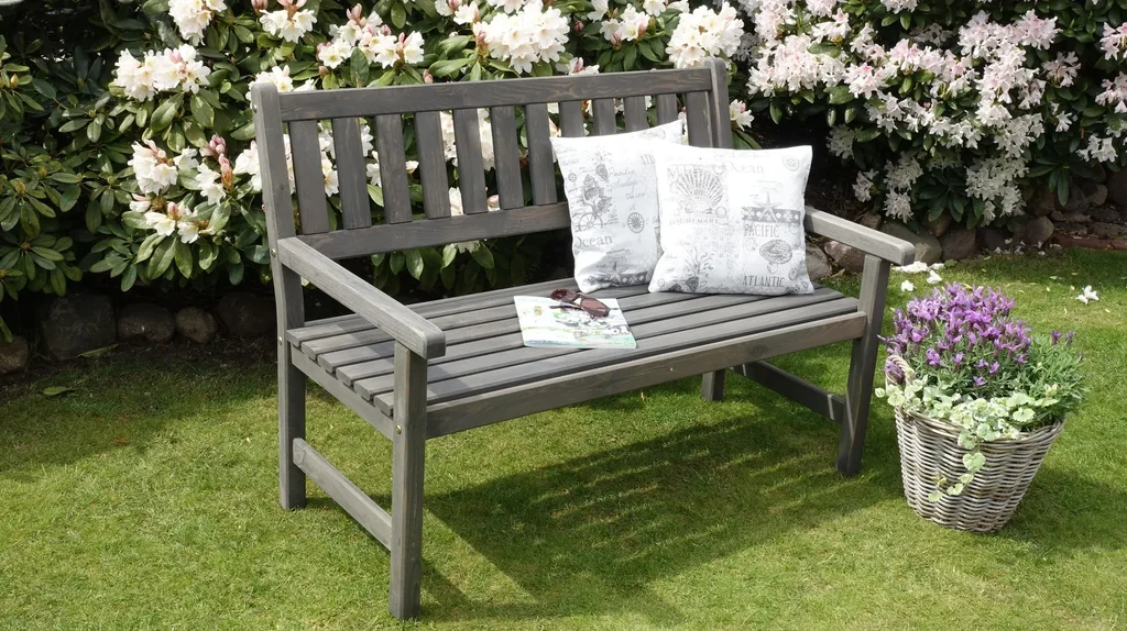 Gartenbank Johanna 2-Sitzer, grau