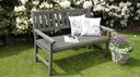 Gartenbank Johanna 2-Sitzer, grau