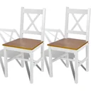 Esstischstühle 2tlg. Kiefer weiß