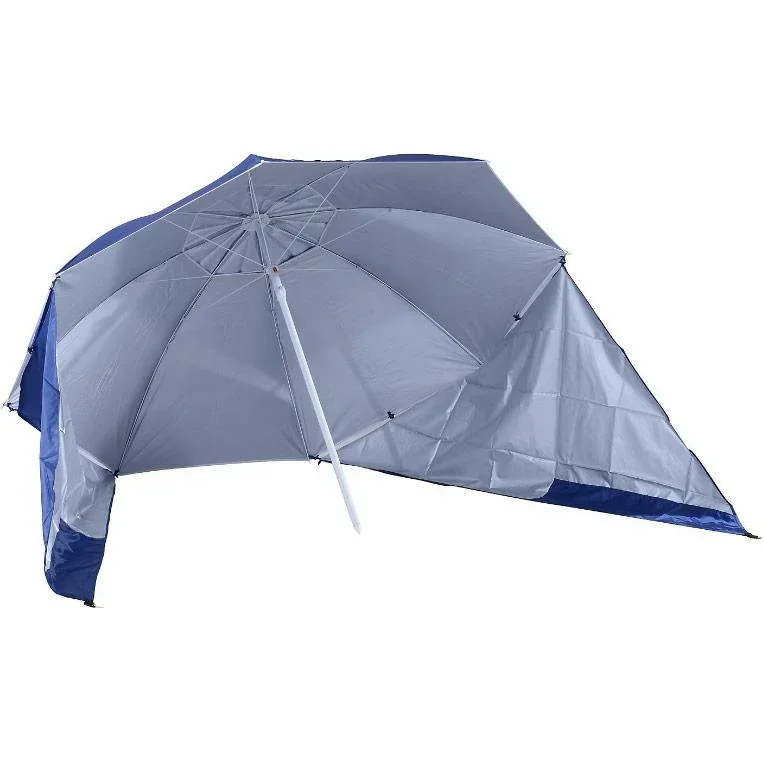 2 in 1 Strandschirm Sonnenschirm 210cm Blau