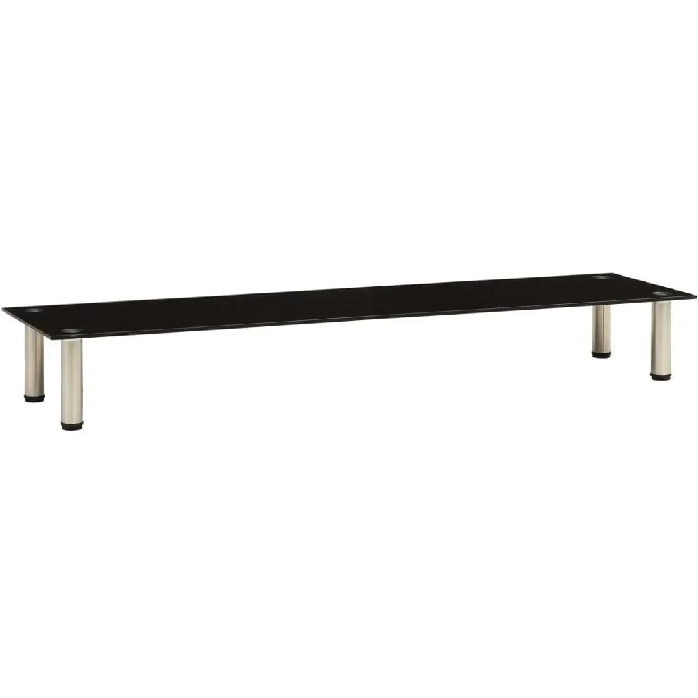 TV-Schrank 140x35x17 cm gehärtetes Glas schwarz